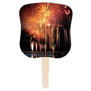 Fireworks Stock Design Hand Fan (Four Color Process)