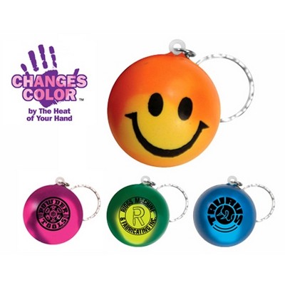 Mood Smiley Face Stress Keychain (Spot Color)