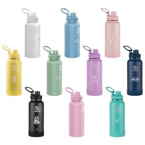 Takeya® 32 oz. Water Bottle w/Actives Insulated Spout Lid™, Laser, Premium