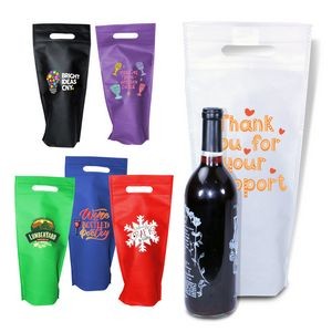 Thrifty Full Color Digital Single Bottle Wine Bag