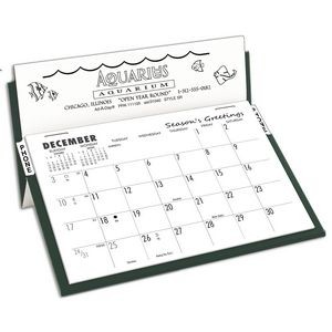 SR Rite-A-Date Desk Calendar, White/Forest Green