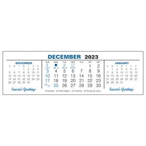 Holidate™ 2024 Calendar Pad, Blue/Black