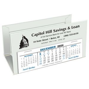 VIP Deskretary® Paper Holder Desk Calendar, White