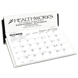 S-645 Stand-O-Matic Desk Calendar, White/Black - Non-Stockable