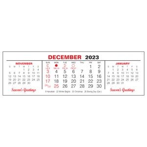 Holidate™ 2024 Calendar Pad, Red/Black