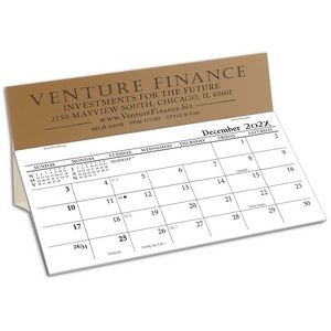 6-Flex Desk Calendar, Bronze- Non stockable