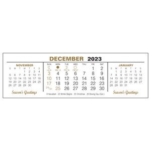 Holidate™ 2024 Calendar Pad, Gold/Black