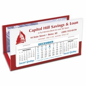 Vip Deskretary Paper Holder Desk Calendar White/Red Patriotic
