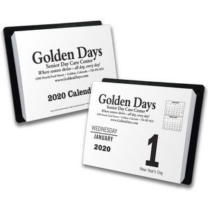 "Big Date" Day-By-Day Calendar with Black Imprint