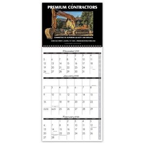 Slick Carpet Lite Wire-bound Quarterly Planning Wall Calendar