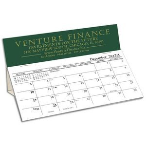 6-Flex Desk Calendar, Green - Non-stockable