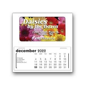 BC-Basic Business Card Holder Desk Calendar, White