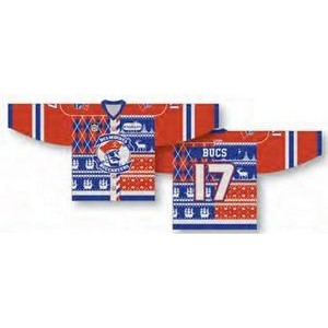 Classic Cut Hockey Jersey w/Custom Holiday Sweater Design