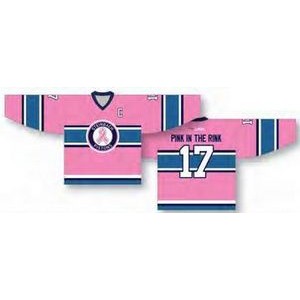Classic Cut Solid Color Hockey Jersey w/Tri Tone Stripes