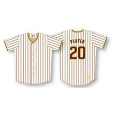 San Diego Padres Inspired Striped Baseball Jersey