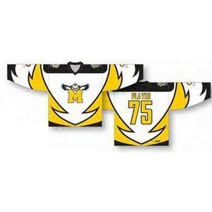 Classic Cut Hockey Jersey w/All Over Wave Line Design