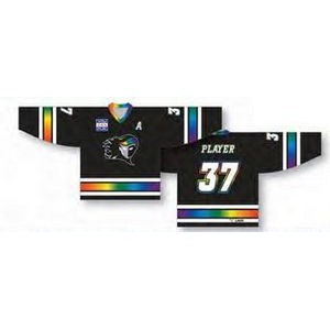 Classic Cut Faded Hockey Jersey w/Sublimated Collar