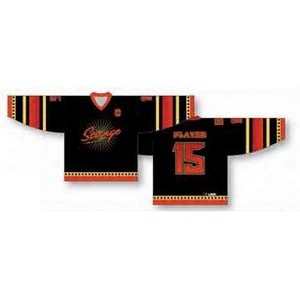 Classic Cut Hockey Jersey w/Multi Stripes On Sleeve