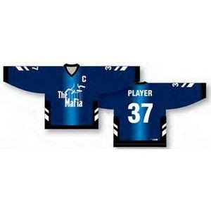 Classic Cut Side Striped Hockey Jersey w/Center Fade Color