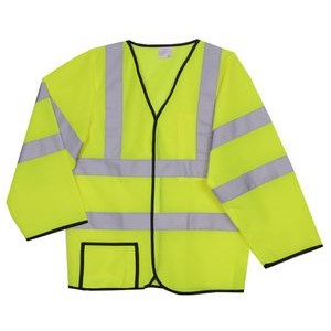 Mesh Yellow Long Sleeve Safety Vest (2X-Large/3X-Large)