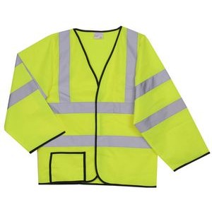 Solid Yellow Long Sleeve Safety Vest (2X-Large/3X-Large)