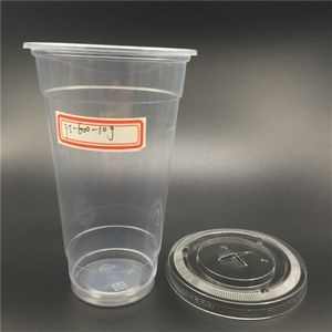 20 Oz Disposable Plastic Water Cup With Rolled Edge And 1-4 Colors Imprint Without Lid