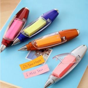 Multi Function 4 In 1 Ballpoint Pen With Light Sticky Note And String