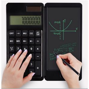 Portable Dual Power flip Calculator With LCD Writing Tablet