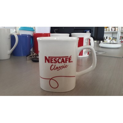 14 Oz. White Coffee Mug w/C Handle