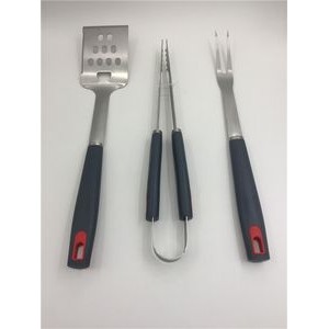 3pcs plastic handle BBQ tools set