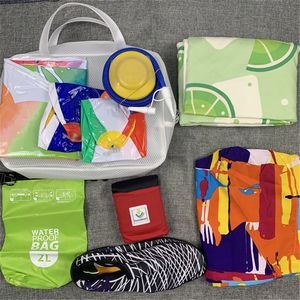 large size portable 10 in 1 beach swimming kits packed into EVA bag