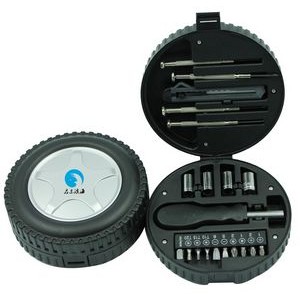 Portable box packed Tire design 20pcs combined tools set