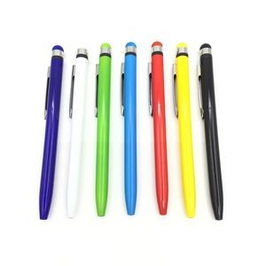 Touch screen top metal pen with twist action