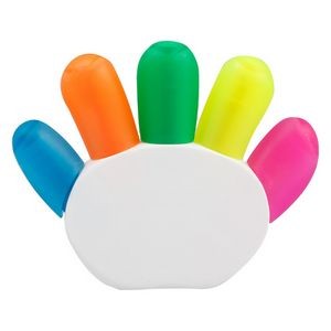 Palm shape 5 colors highlighter marker