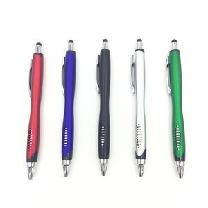 Plastic ballpoint Pen with stylus touch end