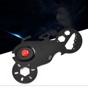 motorbike design stainless steel EDC gadget multi tools card with LED light