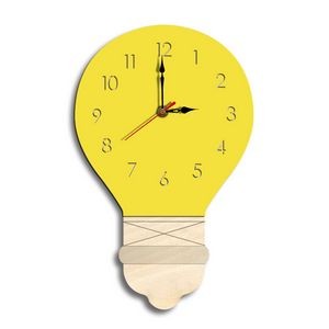 Bulb Shape Silent Household Decorative Wall Clock