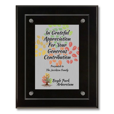 Vivid Full Color Plaque with Glass Overlay