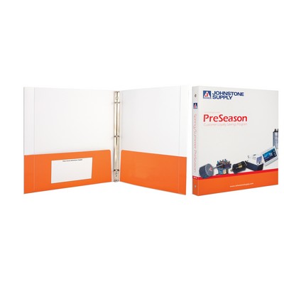 Reinforced Edge Paper 3-Ring Binder w/2 Pockets (10 1/8"x11 1/2") Printed Full Color