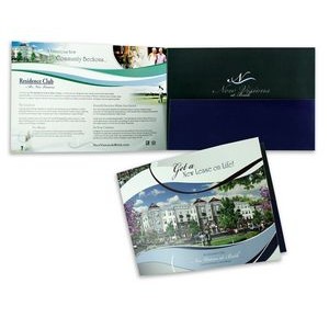 Mid-Size Landscape Presentation Folder with 10" Long Pocket (10"x7") Printed Full Color 4/4