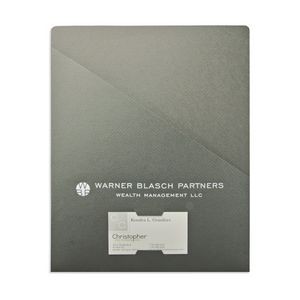 Large Pocket Page Folder with Angled Pocket (9" x 11-1/2") Foil Stamped Imprint