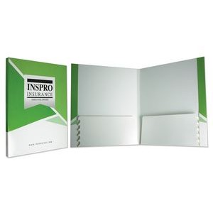 Reinforced Edge Folder w/ Backbone & 2 Expandable Pockets (9 7/8"x11 3/4") 4/0