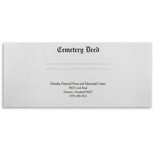 Cemetery Standard Design Document Wallet Style Folder (10-1/4" x 4-1/2")