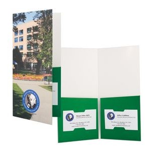 Small Presentation Folder with 2 Angled Pockets (4-1/2" x 9-1/2") Printed Full Color 4/0