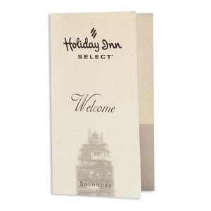 Card Holder Hotel Key Folder with One Right Pocket PMS Printed (3-3/8" x 6")