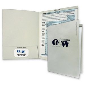 Tax Folder with Fold Down Tab PMS Printed (8-3/4" x 11-3/4)
