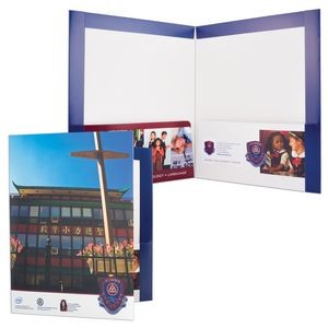 9-1/2" x 11-3/4" Presentation Folder with Reinforced Edges Top & Sides with Two Pockets 4/0