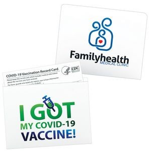 4-3/8" x 3-1/2" Digital Print Full Color Vaccination Card Sleeve
