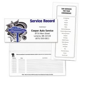 Auto Service & Maintenance Document Folder (10 1/4"x4 1/2")