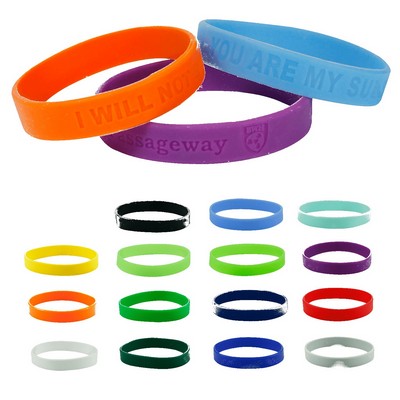 Silicone Wristband -- 1/2" Debossed